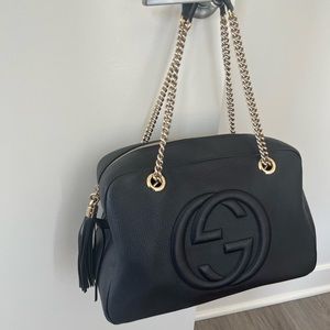 Gucci leather soho tote bag!